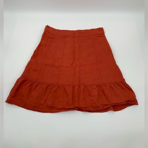Anthropologie | Maeve | Rust Orange Women's Skirt | size 10 - Picture 6 of 8